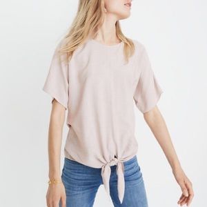 Madewell Button-Back Tie Tee in Stripe